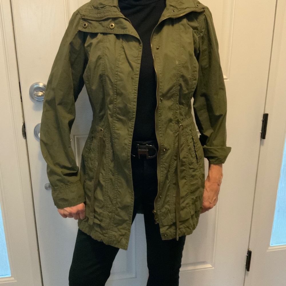 Olive Green Women's Anorak Jacket